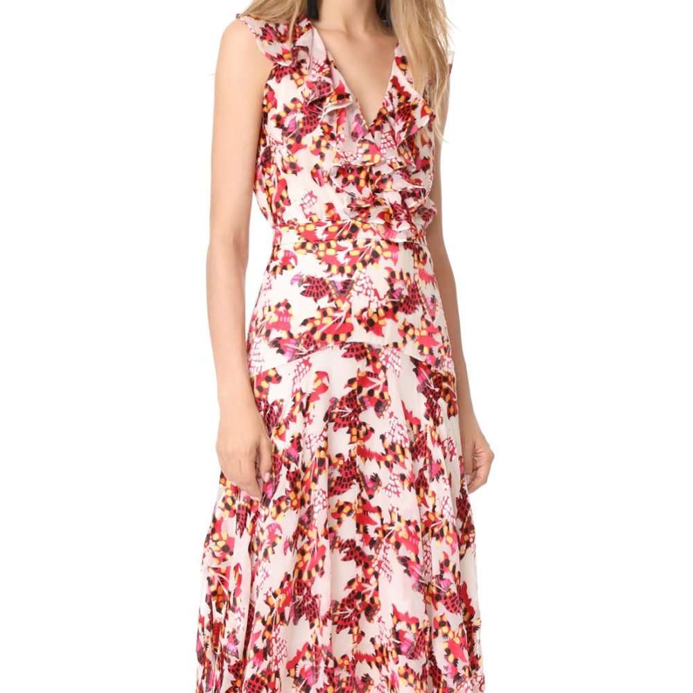 Saloni Rita Midi Dress - size 4